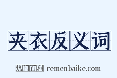 夹衣反义词是什么意思的图片